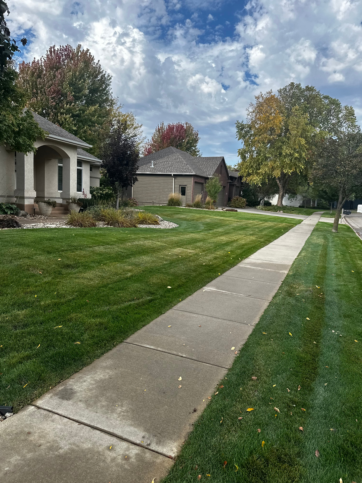 Kerwin landscaper aerating a lawn